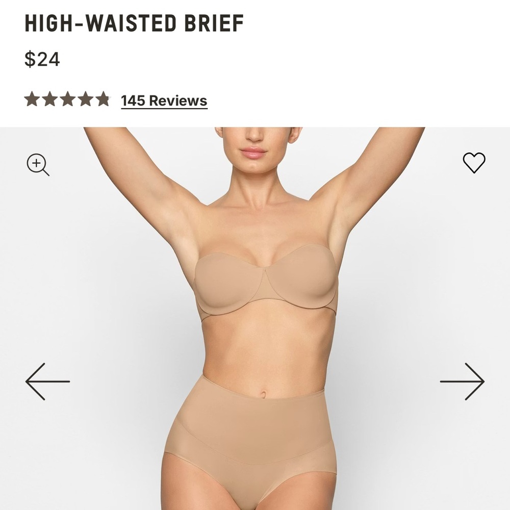 SKIMS High-Waisted Brief in Clay